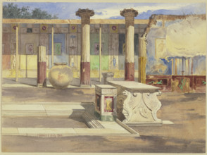 The Casa de Meleagro in Pompeii, 1839. Creator: Carl Friedrich Heinrich Werner.
