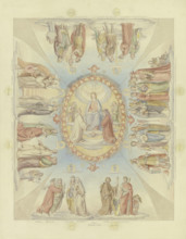 Dante's Paradise for the ceiling painting in the first hall of the Villa Massimo in Rome. Creator: Philipp Veit.