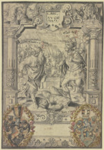 Truly, bitter is death! - Samuel, in the presence of King Saul, cuts the Amalekite king...(1580?). Creator: Hans Jakob Plepp.