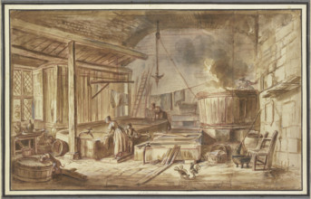 The interior of a laundry. Creator: Jean-Baptiste Lallemand.