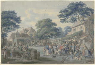 The end of the annual fair, early-mid 19th century. Creator: Anton Radl.