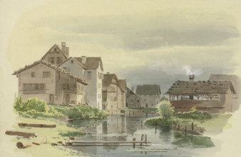 View of a Swiss village, c1849. Creator: Carl Theodor Reiffenstein.