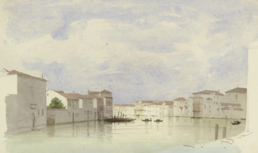 Channel in Venice, 1851. Creator: Carl Theodor Reiffenstein.