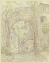 Castle gate of Eppstein castle,  c1850-1900. Creator: Peter Becker.