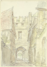 City gate in Oberwesel, c1850-1900. Creator: Peter Becker.