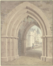 Friedberg, view of the castle through the lake gate, 1826. Creator: Friedrich Maximilian Hessemer.