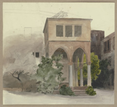 Fountain house in the courtyard of Heidelberg Castle, c1840s. Creator: Carl Theodor Reiffenstein.