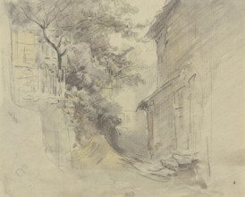 Passage between two houses, c1850-1905. Creator: Anton Burger.