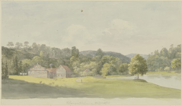 The Swiss Houses in Wilhelmsthal Palace Park near Eisenach, c1800-1806. Creator: Georg Melchior Kraus.