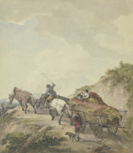 Farm wagon in a mountainous landscape, 1790. Creator: Wilhelm von Kobell.