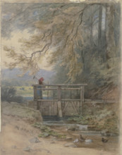 Forest landscape with weir, c1840-1890s. Creator: Philipp Rumpf.