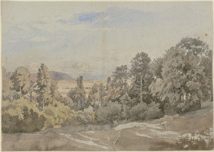 Forest with distant view, mid-19th century. Creator: Johann Wilhelm Schirmer.