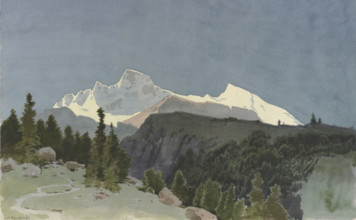 The Wengernalp below the Eiger, 1856. Creator: Carl Theodor Reiffenstein.