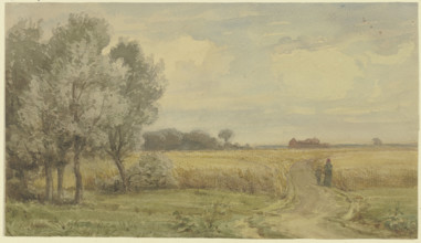 Cornfield in the summer, mid-late 19th century. Creator: Karl Peter Burnitz.