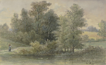 Edge of the forest with stream, c1882. Creator: Jacob Hoffmann.
