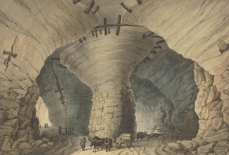 Gypsum caves of Montmartre in Paris, 1833. Creator: Ludwig Daniel Philipp Schmidt.
