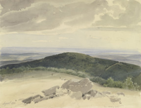 View from the Großer Feldberg to the Kleiner Feldberg, 1843. Creator: Carl Theodor Reiffenstein.
