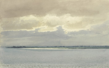 Flat landscape, 1863. Creator: Carl Theodor Reiffenstein.