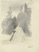 Charburners hut on the Brocken, 1844. Creator: Carl Theodor Reiffenstein.