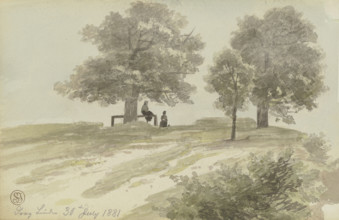 Three Linden Trees, 1881. Creator: Heinrich Adolf Valentin Hoffmann.