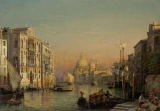 The Canal Grande in Venice with a View of Santa Maria della Salute, c1840-1854. Creator: Friedrich Nerly.