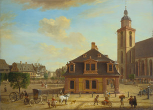 The Rossmarkt in Frankfurt, 18th century. Creator: Christian Georg Schutz.