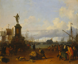 View of the Amsterdam Harbour at the IJ River, 1700. Creator: Ludolf Backhuysen I.