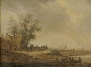 The Stop before the Inn, 1643. Creator: Jan van Goyen.