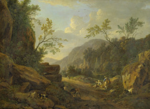 Rocky Landscape in the Evening Light, 1665-1670. Creator: Johann Franciscus Ermels.
