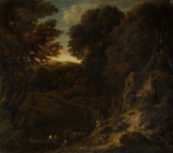 Italian Wooded Landscape with Cattle Pond, c1688-1716. Creators: Cornelis Huysmans, Jan Baptist Huysmans.