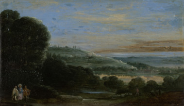 Landscape with the Walk to Emmaus, 17th century - 18th century. Creator: Unknown.
