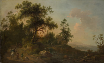 A Horsecart Leaving a Forest, c1760s. Creator: Friedrich Wilhelm Hirt.