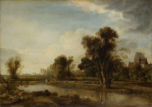 Village Pond, c1645. Creator: Aert van der Neer.