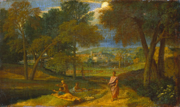 Southern Landscape with Resting Figures at a Lake, c1670s. Creator: Francisque Millet.