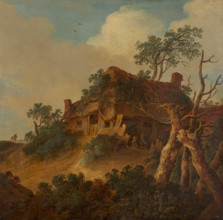 Landscape with Farm House on a Hill, c1660-1670. Creator: Cornelis van Zwieten.