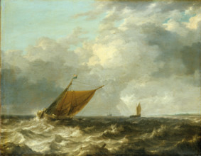 Stormy Sea, c1650. Creator: Julius Porcellis.