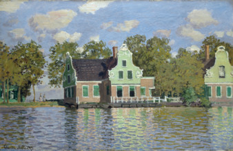 Houses by the Bank of the River Zaan, 1871-1872. Creator: Claude Monet.