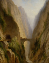 The Via Mala in Graubünden, 1872. Creator: Carl Morgenstern.