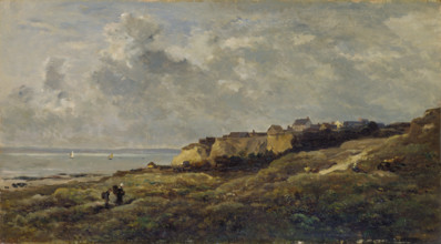 Coastal Landscape in Normandy (Villerville-sur-Mer), 1868. Creator: Jean-Baptiste-Camille Corot.