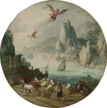 The Fall of Icarus, c1586-1590. Creator: Tobias Verhaecht.