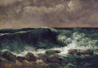 The Wave, 1869-1870. Creator: Gustave Courbet.