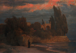 Villa by the Sea, 1871-1874. Creator: Arnold Bocklin.