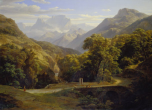 Mountainscape, 1832. Creator: Ernst Fries.