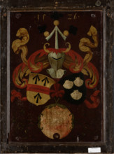 Alliance Coat of Arms Stralenberg/Stalburg, 1526. Creator: Conrad Faber von Creuznach.