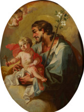 St Joseph with the Christ Child, 1701-1800. Creator: Martino Altomonte.