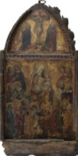 Madonna and Child with the Crucifixion, 1401-1500. Creator: Italian Master.