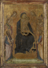 Madonna and Child Enthroned, with Saints and Angels, after 1358. Creator: Lippo Vanni.
