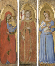Saint Anna and the Infant Mary; Saint Ursula; Saint Agnes, c1370-1390. Creator: Andrea Vanni.