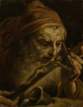 Anthony the Abbot Kissing the Crucifix, 1701-1800. Creator: Giuseppe Maria Crespi.