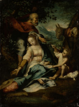 Rest on the Flight into Egypt, 1601-1700. Creator: Copy after Federico Barocci.